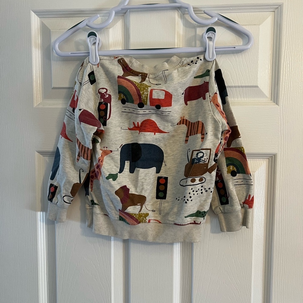 Kids Animal Print Sweatshirt - Multicolor